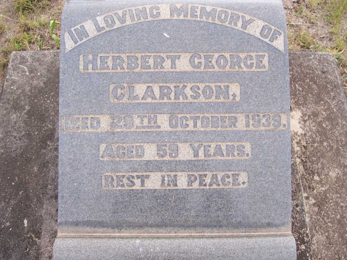 CLARKSON Herbert George -1939