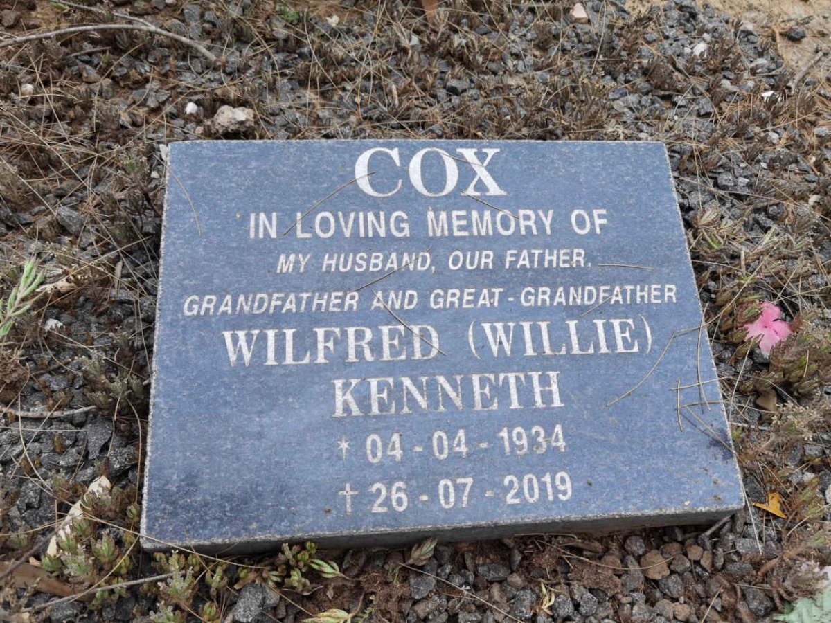 COX Wilfred Kenneth 1934-2019