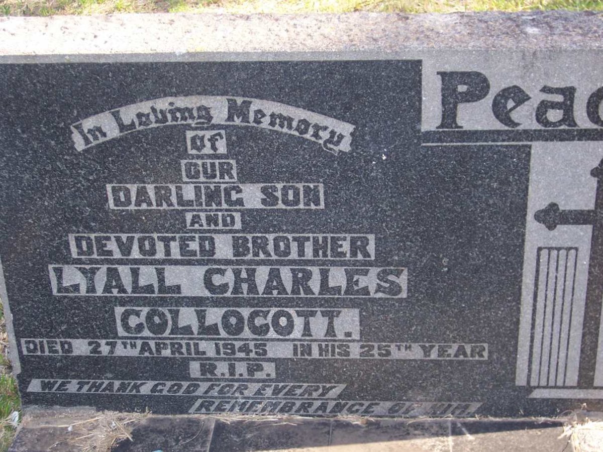 COLLOCOTT Lyall Charles ?-1945