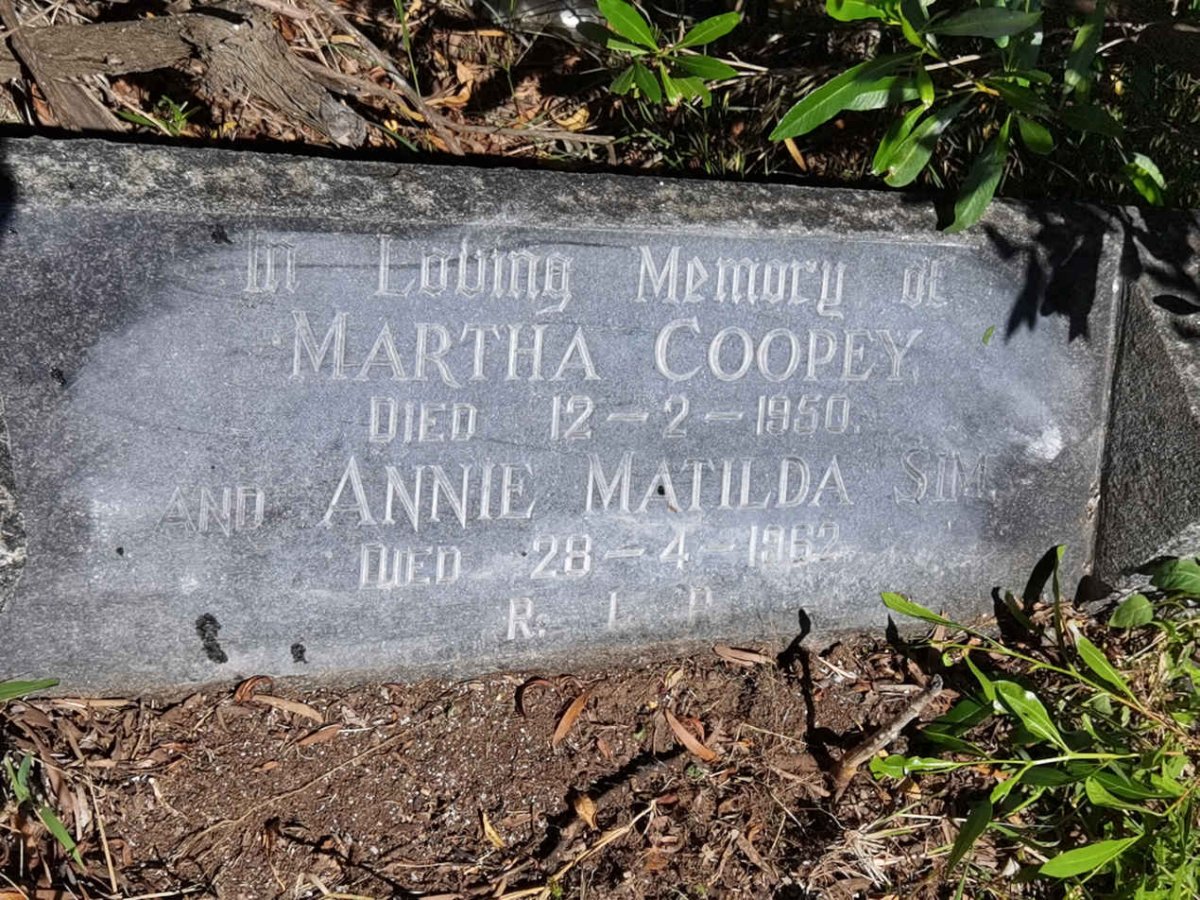 COOPEY Martha -1950 :: SIM Annie Matilda -1962