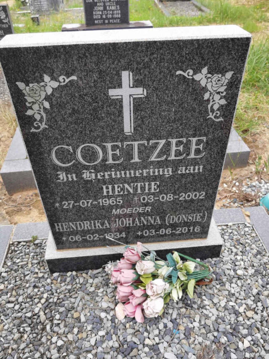 COETZEE Hendrieka Johanna 1934-2016 :: COETZEE Hentie 1965-2002
