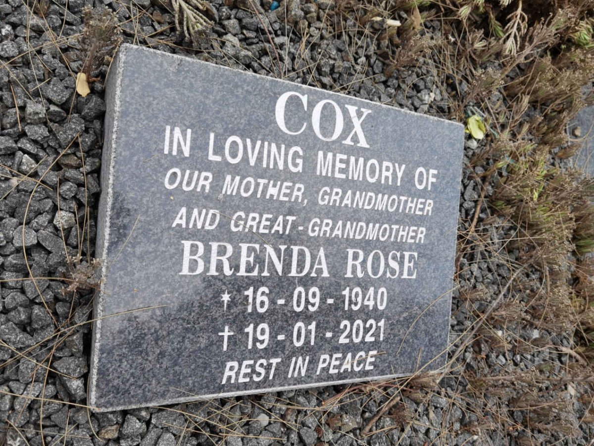 COX Brenda Rose 1940-2021
