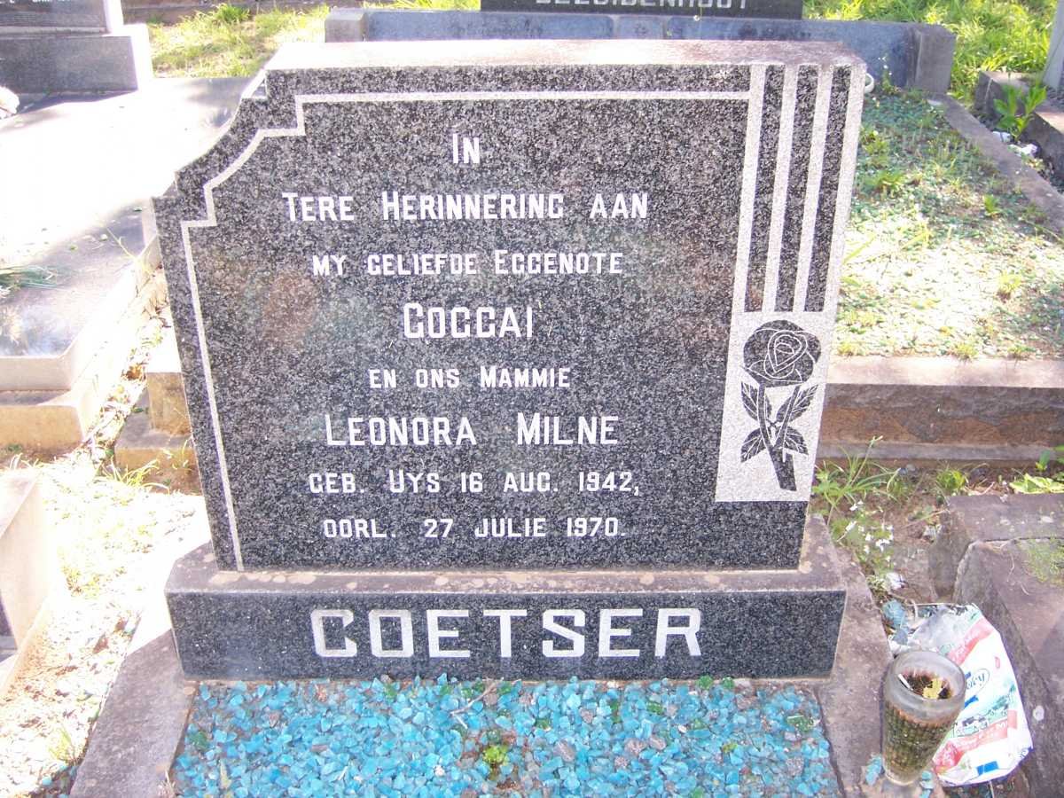 COETSER Leonora Milne nee UYS 1942-1970