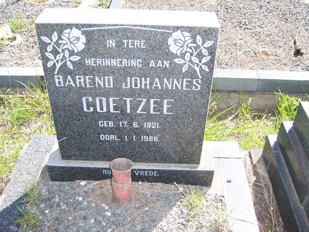 COETZEE Barend Johannes 1921-1986