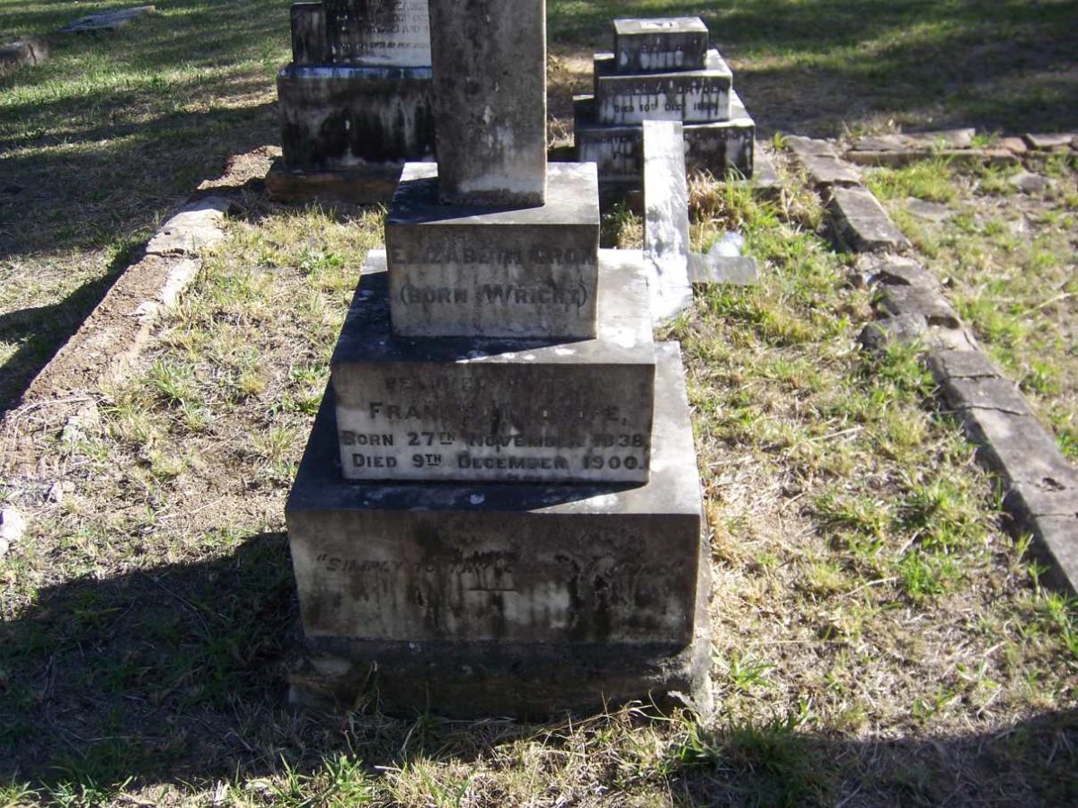 CRON Elizabeth nee WRIGHT 1838-1900