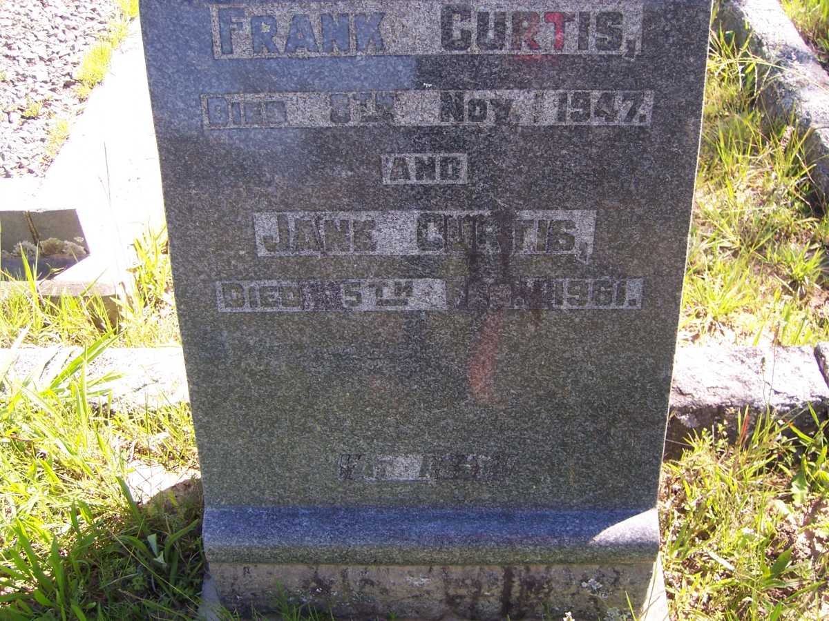 CURTIS Frank -1947 &amp; Jane -1961
