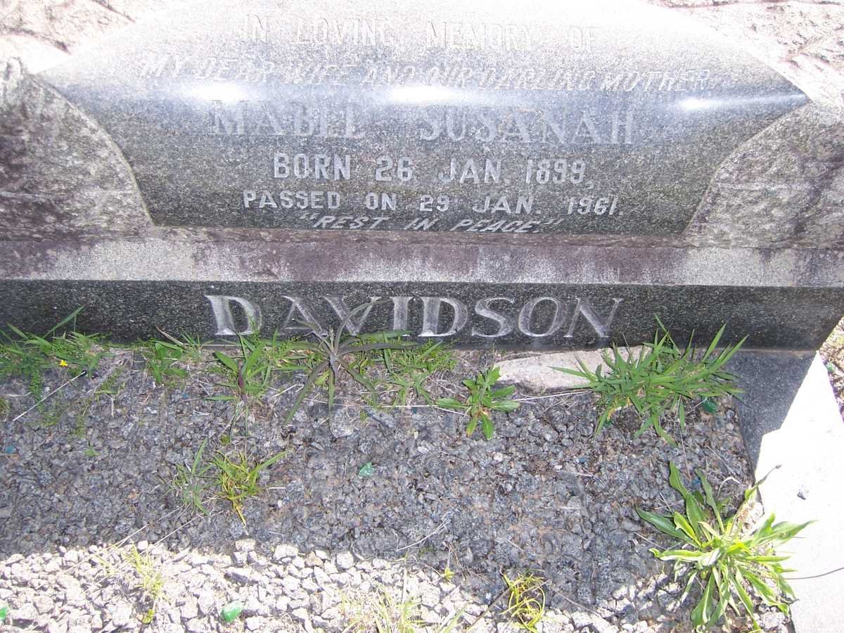 DAVIDSON Mabel Susannah 1899-1961
