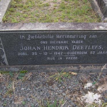 DEETLEFS Johan Hendrik -1942 &amp; Anna Jacoba nee PETZER -1937 _1