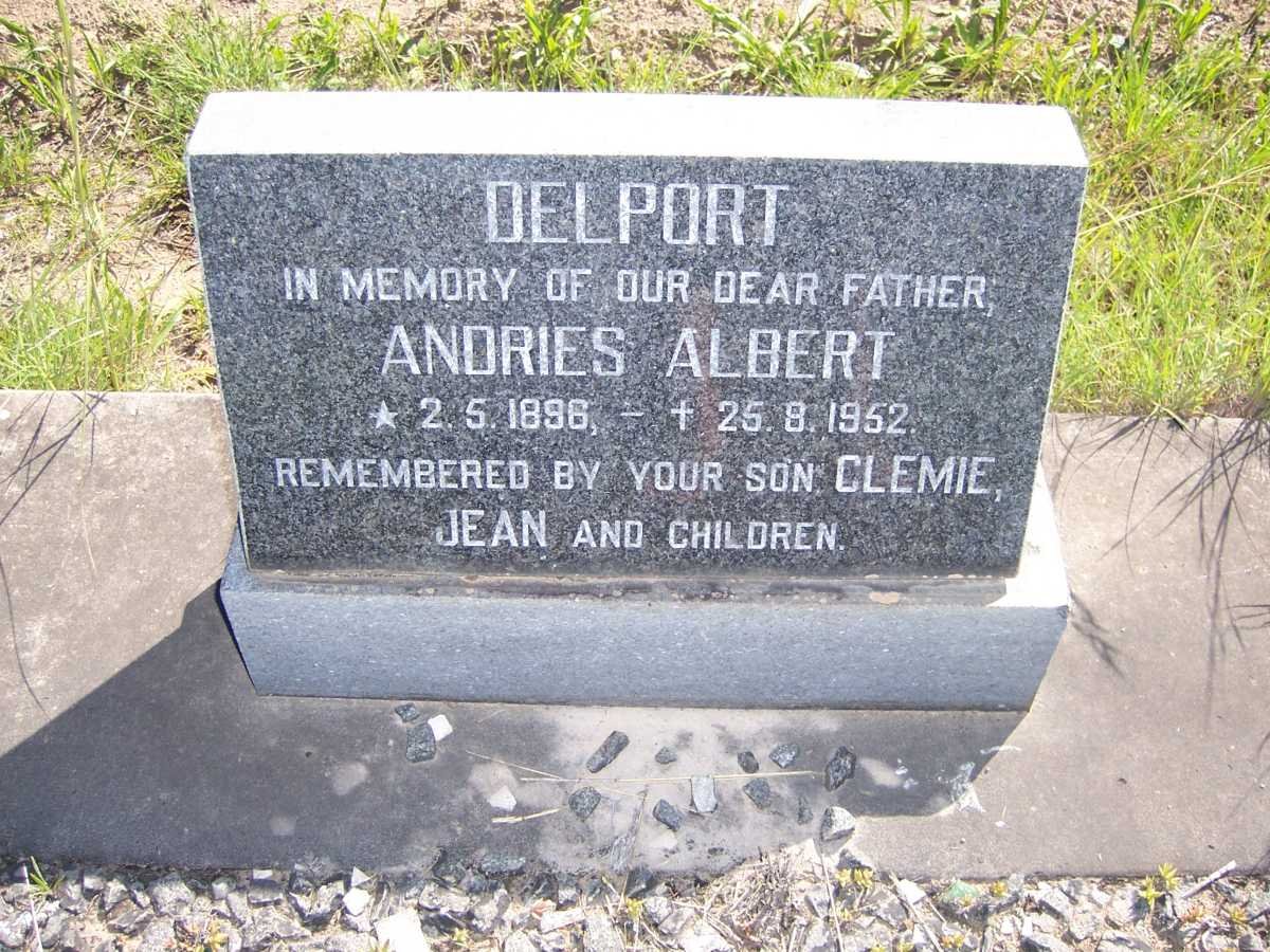 DELPORT Andries Albert 1896-1952
