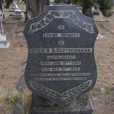 DEUTSCHMANN August F.W. 1858-1920 & Helen W.C. ALBRECHT 1865-1935 _2