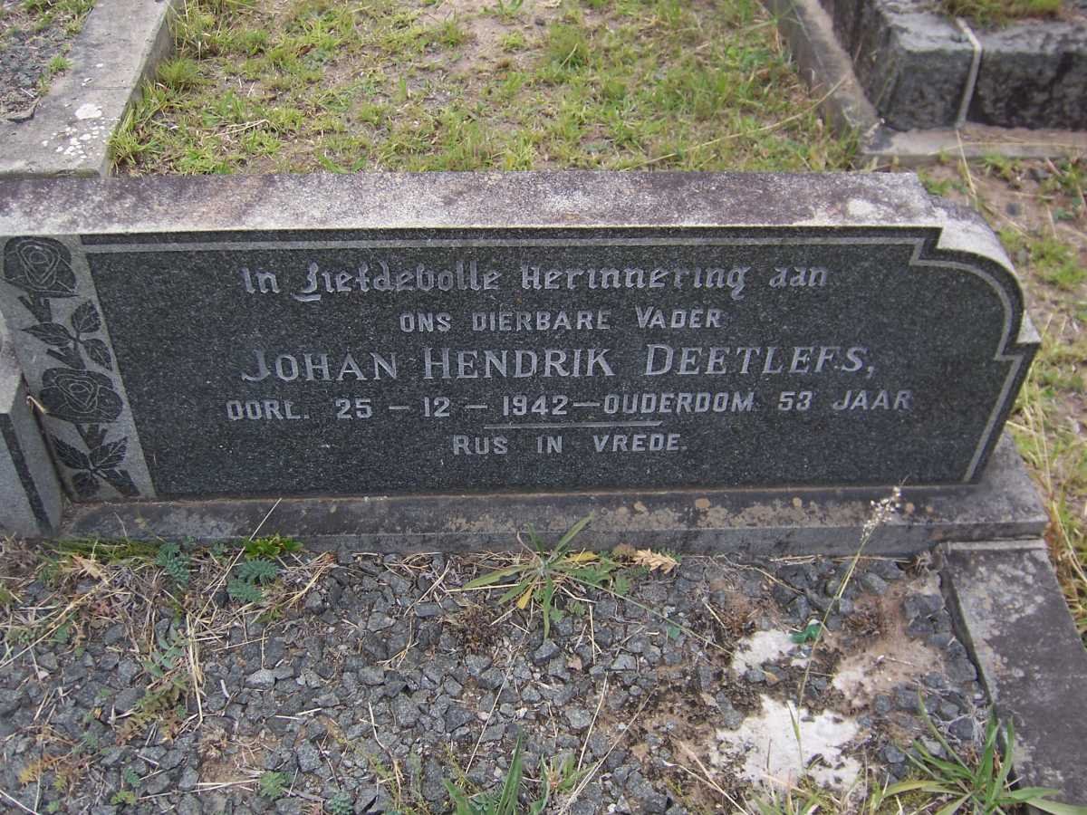 DEETLEFS Johan Hendrik -1942 &amp; Anna Jacoba nee PETZER -1937 _1