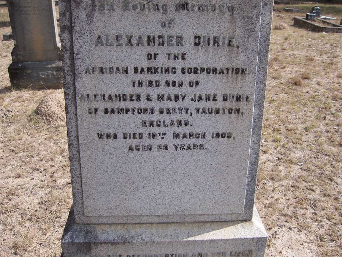 DURIE Alexander -1903