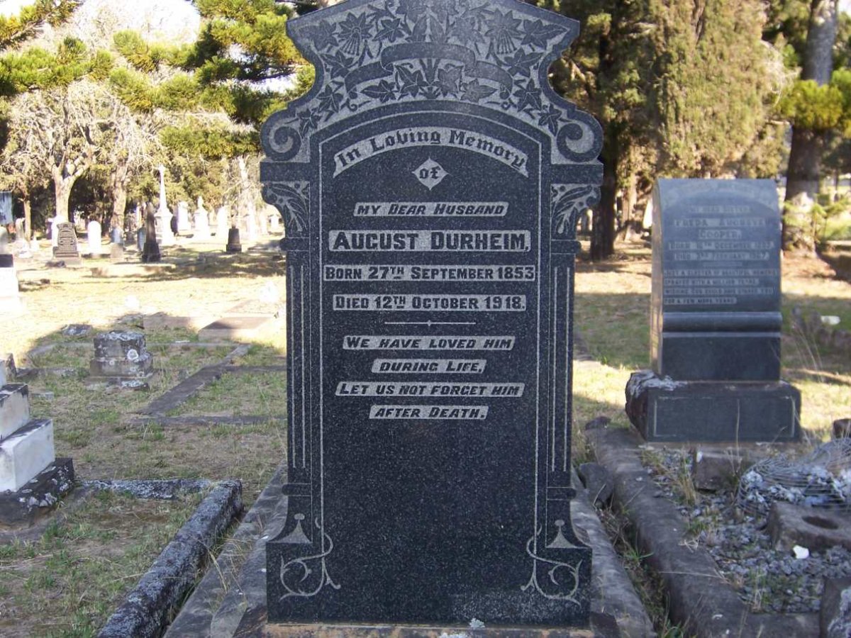 DURHEIM August 1853-1918