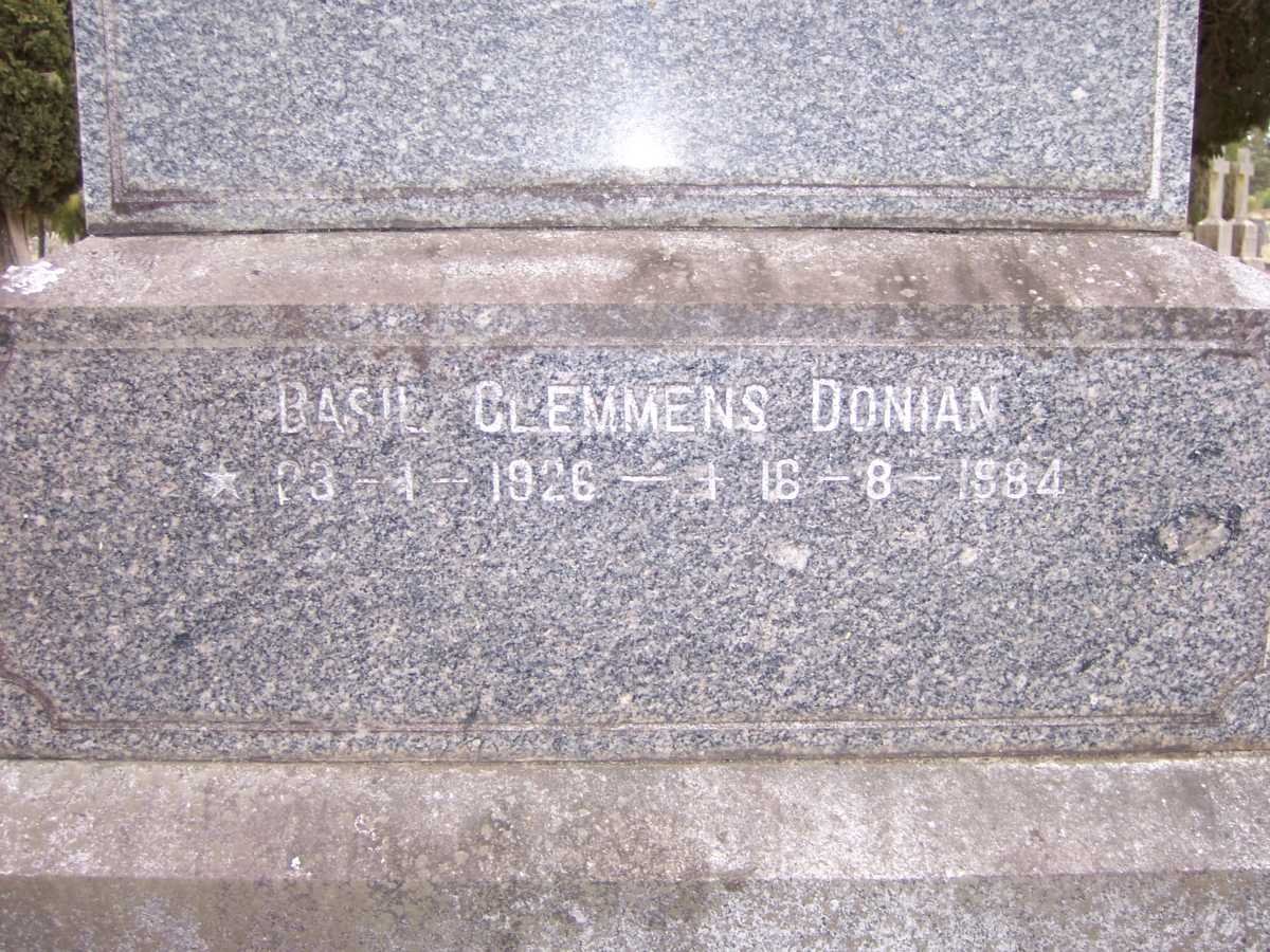 DONIAN Basil Clemmens 1926-1984