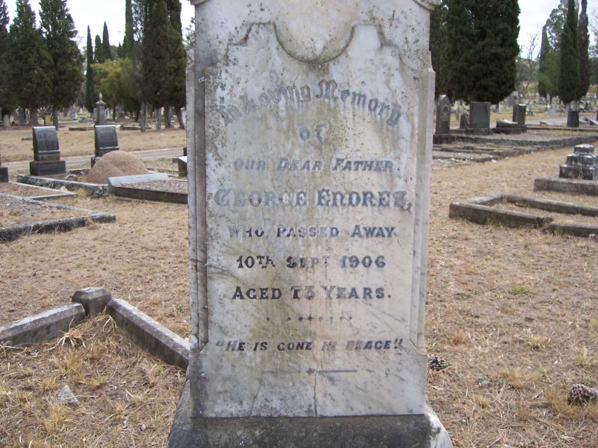 ENDRES George -1906 &amp; Augusta BLUMRICK -1916