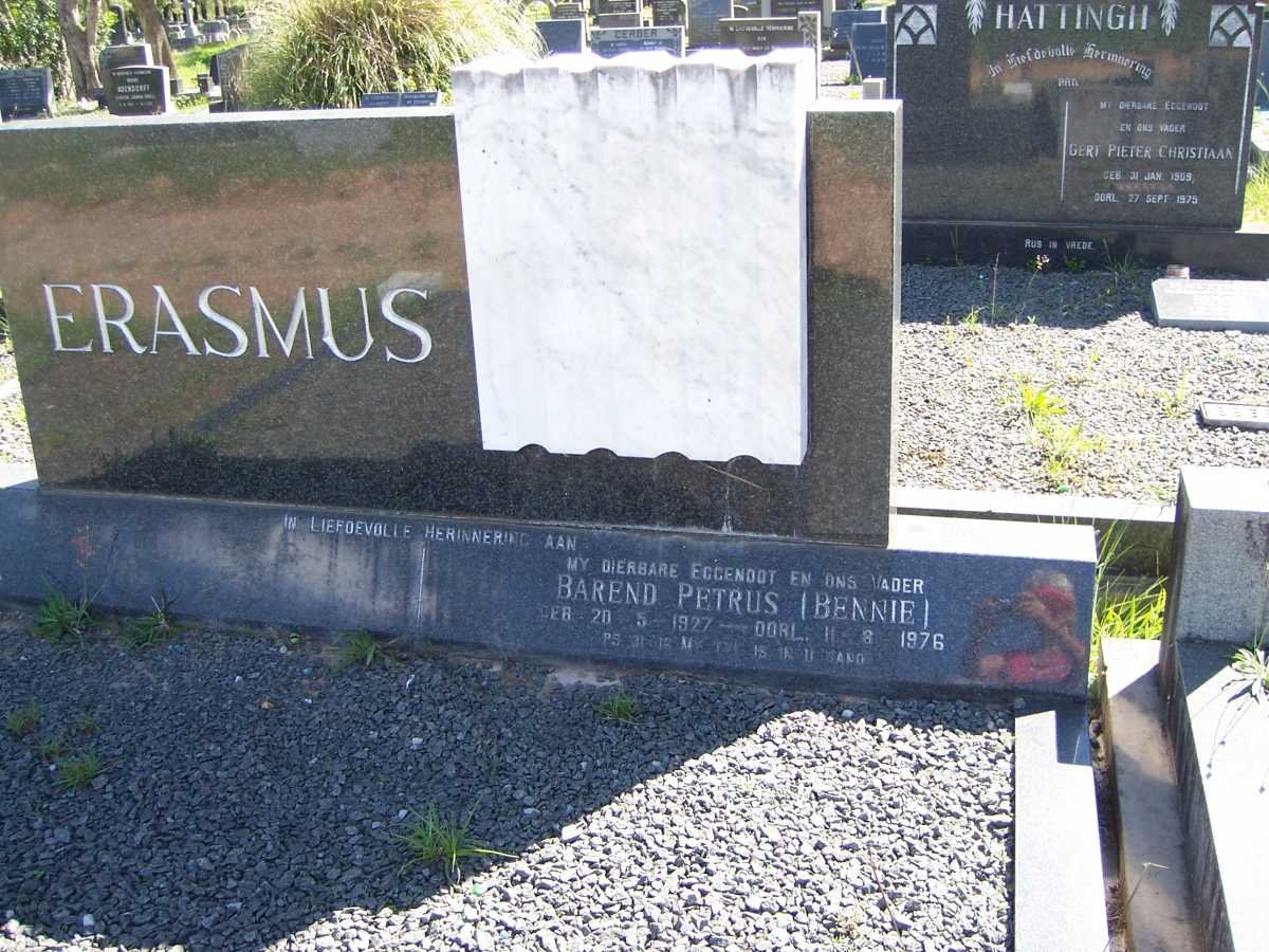 ERASMUS Barend Petrus 1927-1976