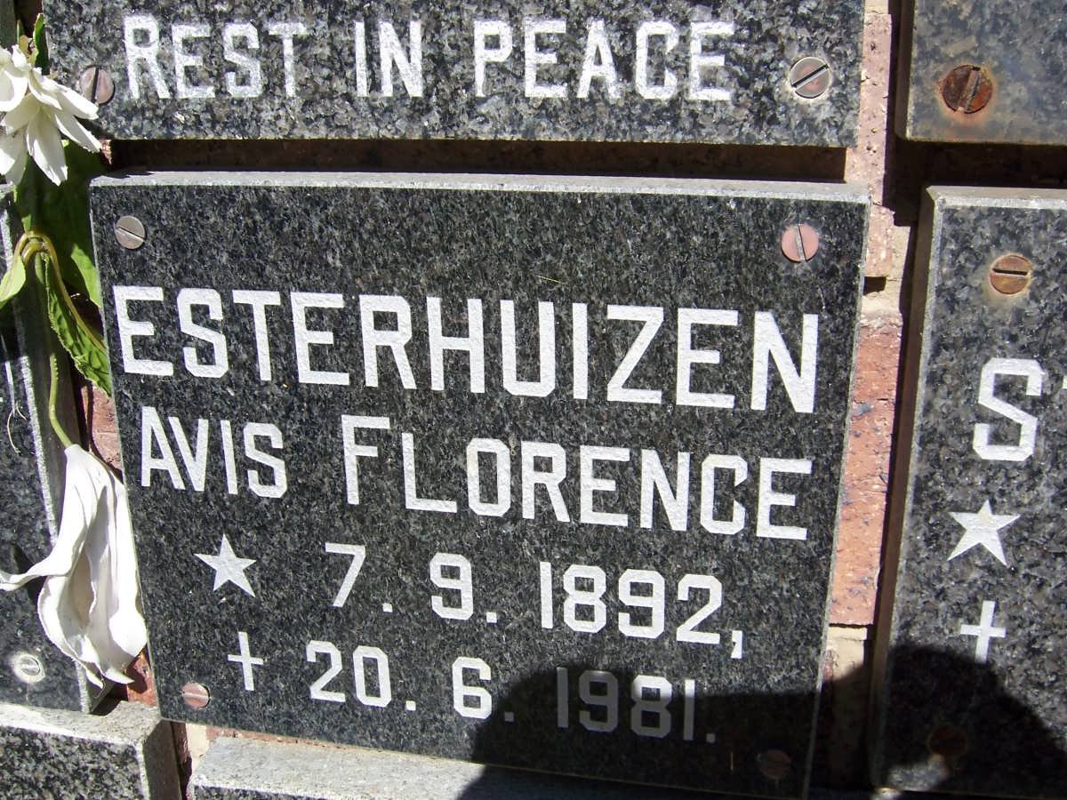ESTERHUIZEN Avis Florence 1892-1981