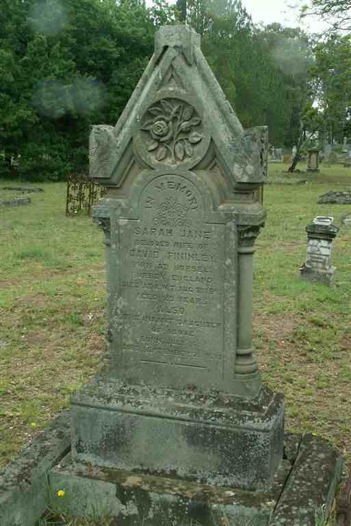 FININLEY Sarah Jane - 1893 &amp; infant daughter 1893-1893