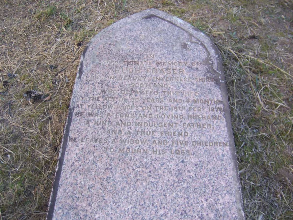 FRASER Hugh -1876 