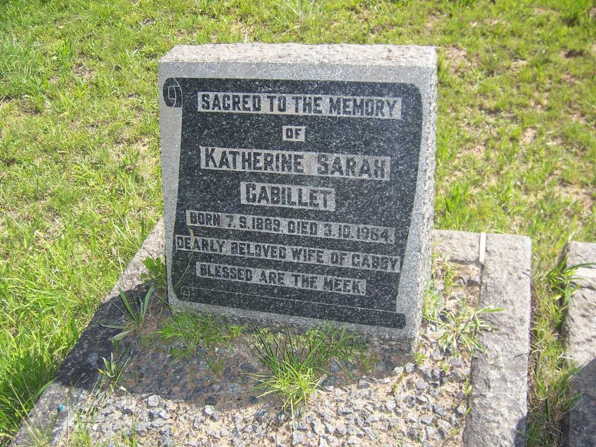 GABILLET Katherine Sarah 1889-1964