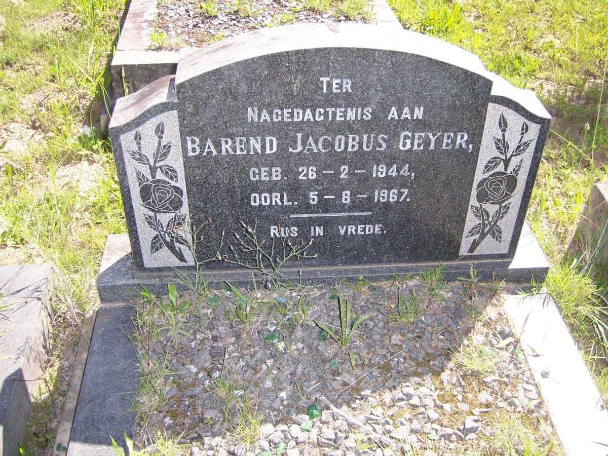 GEYER Barend Jacobus 1944-1967