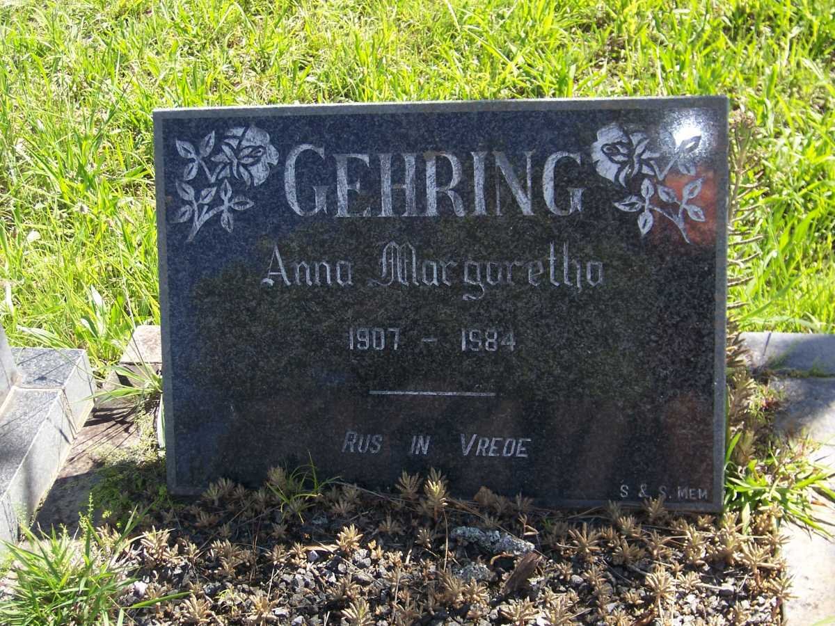 GEHRING Anna Margaretha 1907-1984