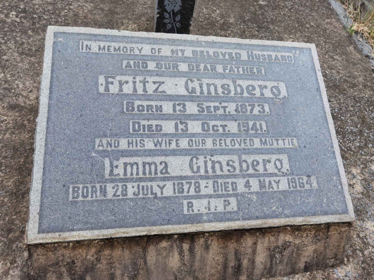 GINSBERG Fritz 1873-1941 &amp; Emma 1878-1964