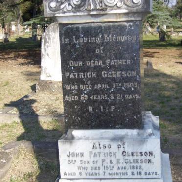 GLEESON Patrick -1903 :: GLEESON John Patrick -1882