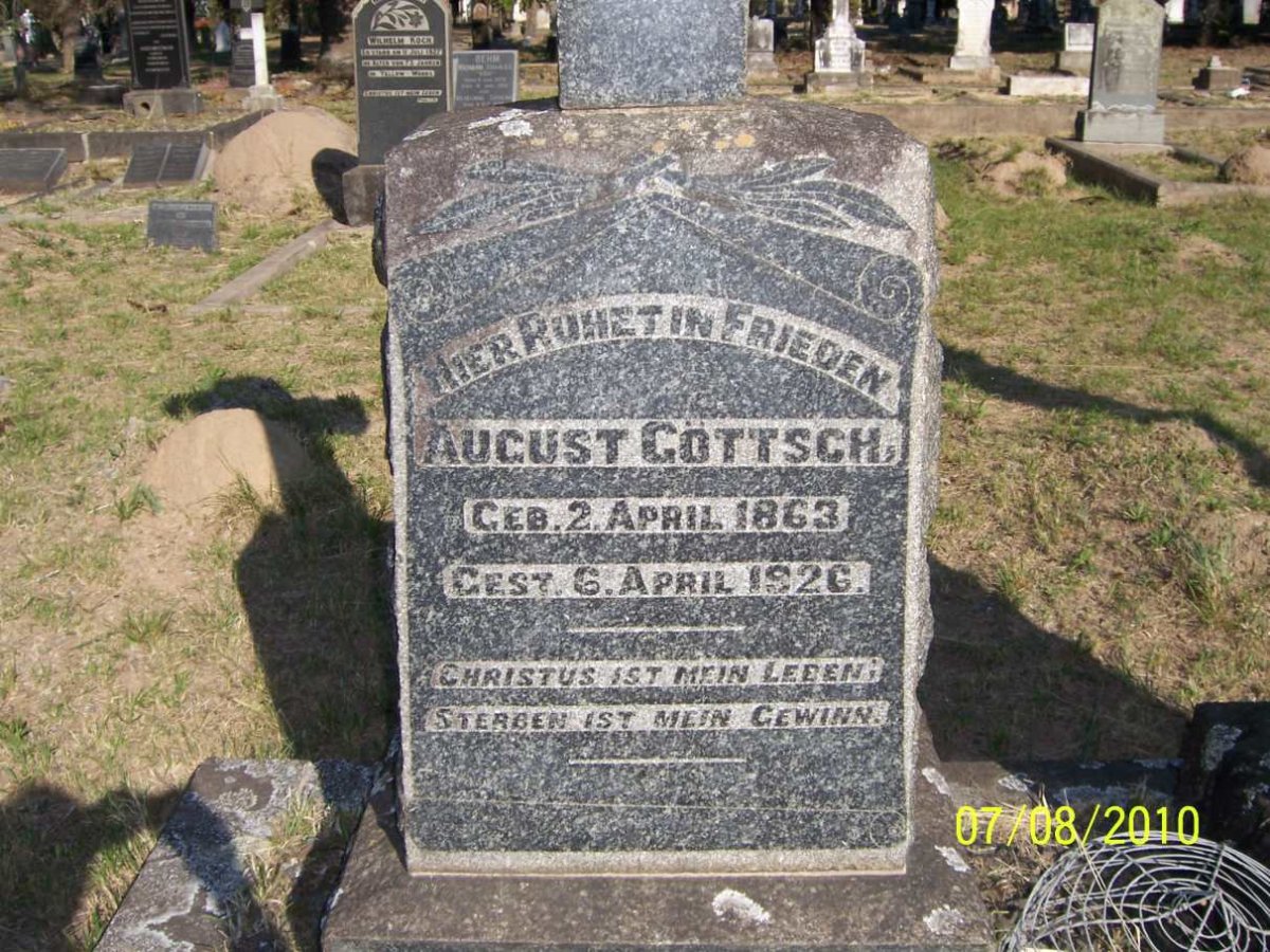 GOTTSCH August 1863-1926