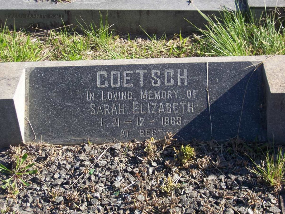 GOETSCH Sarah Elizabeth ?-1963
