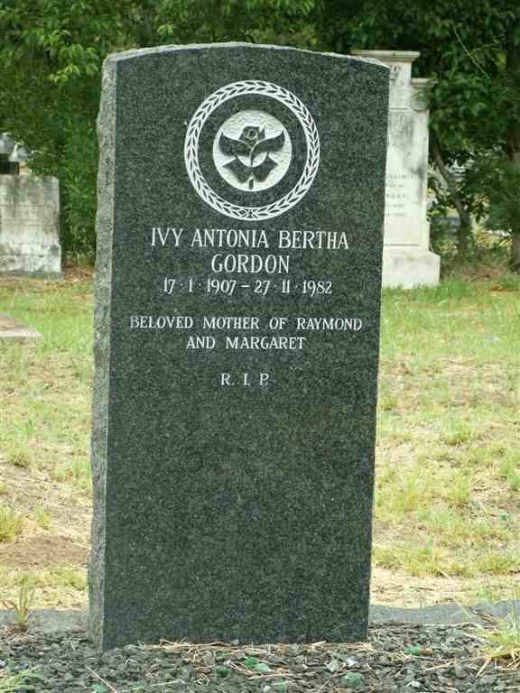 GORDON Ivy Antonia Bertha 1907-1982