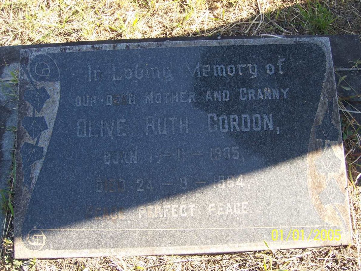 GORDON Olive Ruth 1905-1964