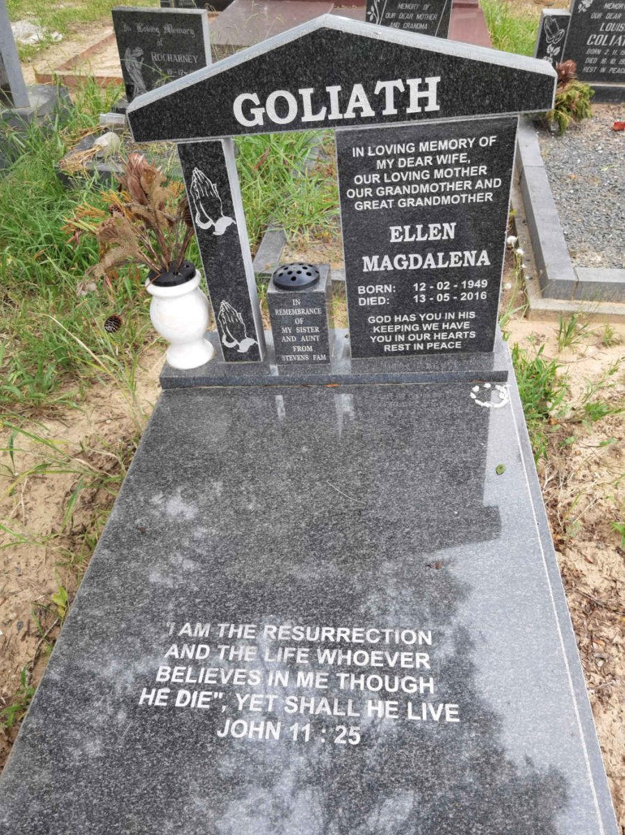 GOLIATH Ellen Magdalena 1949-2016