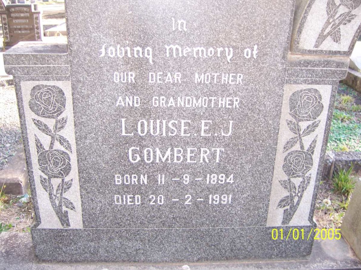 GOMBERT Louise E.J. 1894-1991