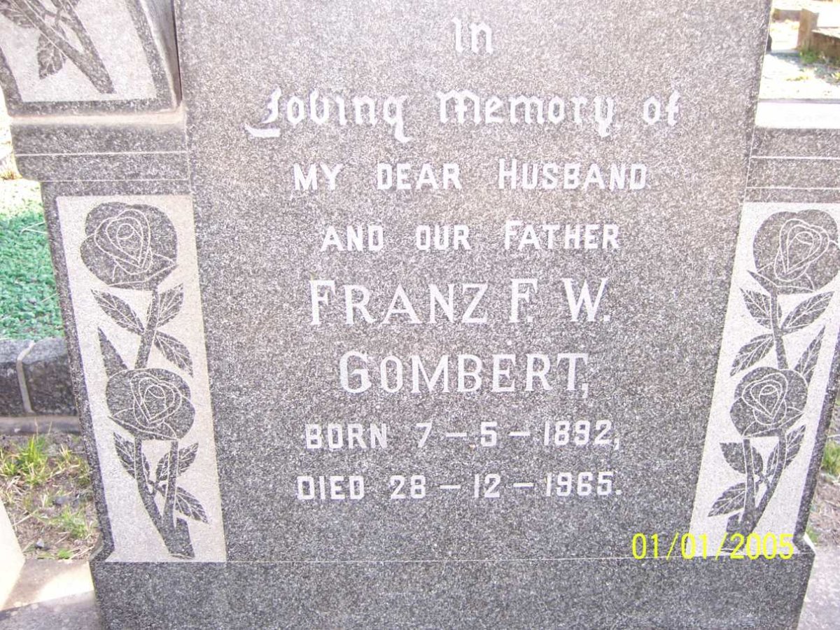 GOMBERT Franz F.W. 1892-1965