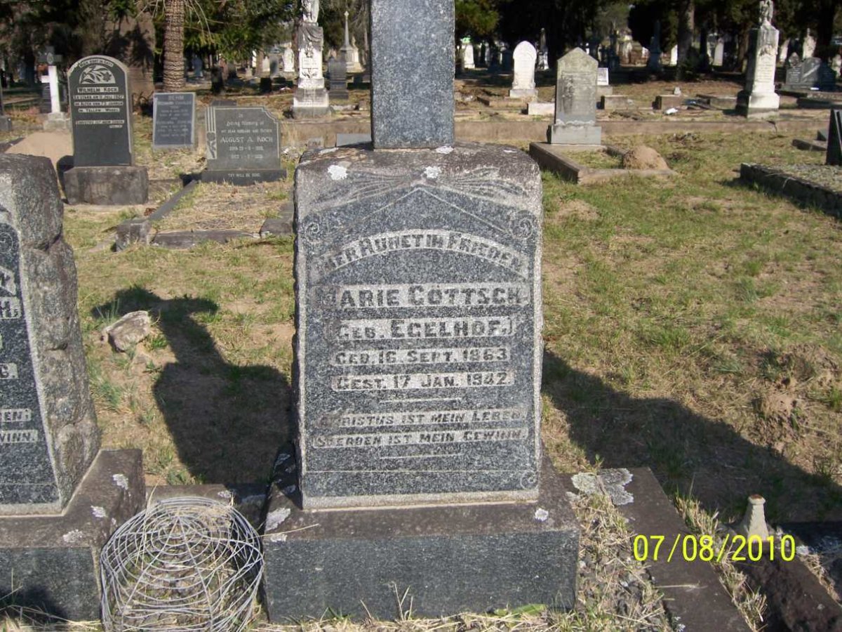 GOTTSCH Marie nee EGELHOF 1863-1942