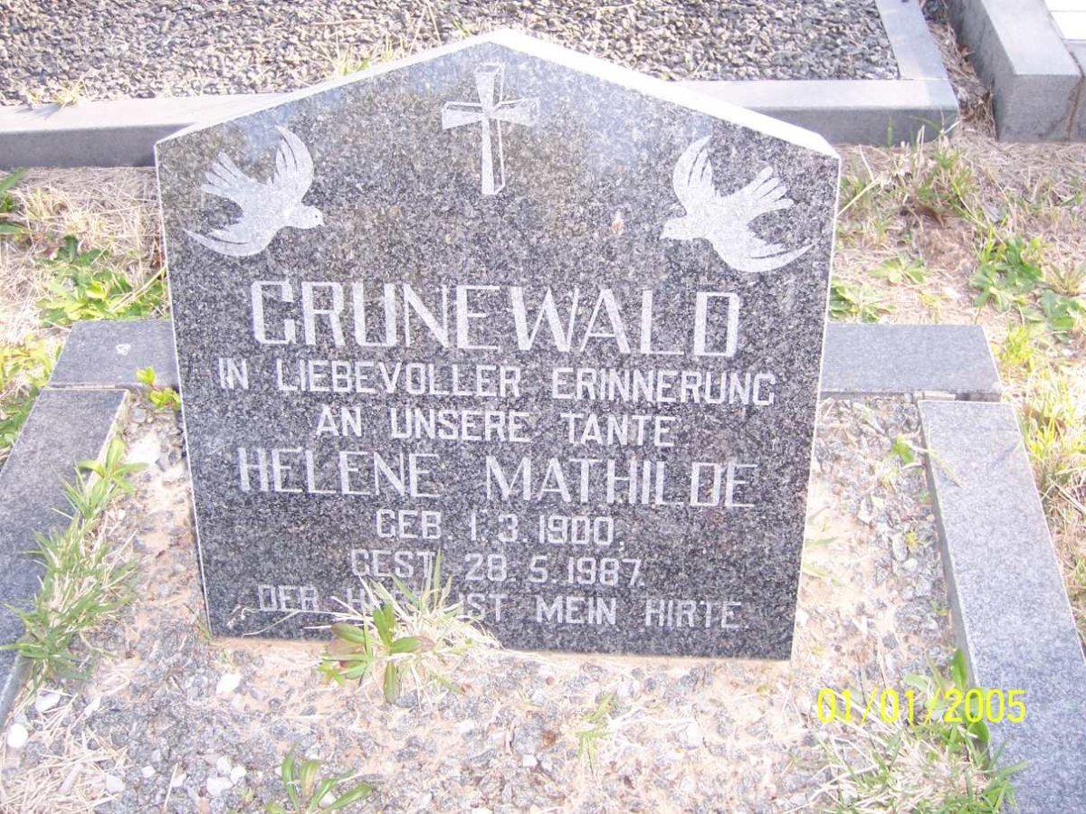 GRUNEWALD Helene Mathilde 1900-1987