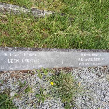 GROBLER J.K. 1929-1982 &amp; Geen 1925-1992
