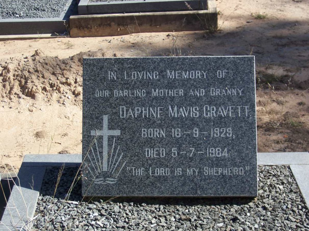 GRAVETT Daphne Mavis 1929-1984