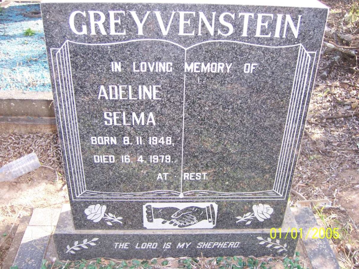GREYVENSTEIN Adeline Selma 1948-1979