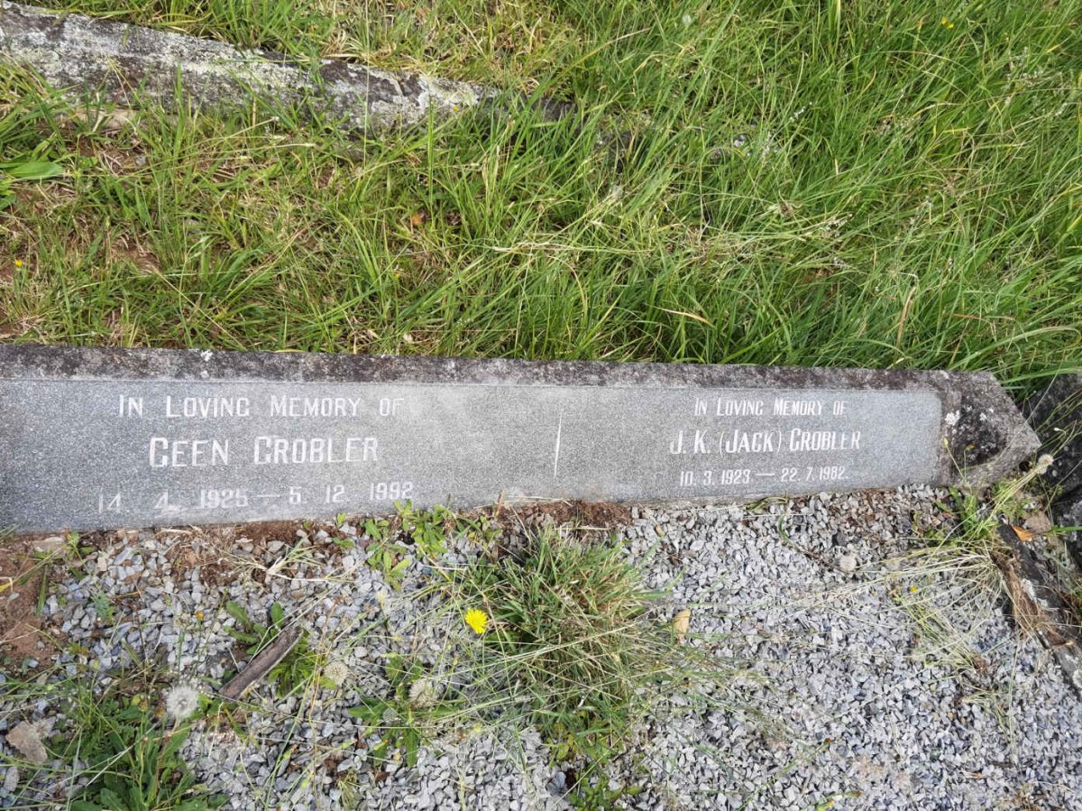 GROBLER J.K. 1929-1982 &amp; Geen 1925-1992