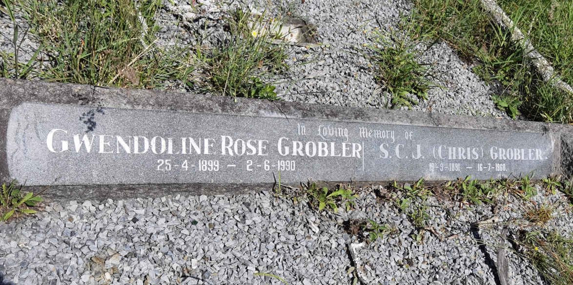 GROBLER S.C.J. 1891-1960 &amp; Gwendoline Rose 1899-1990