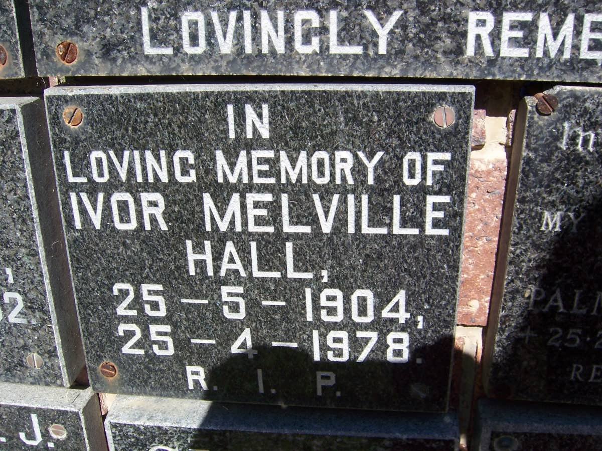 HALL Ivor Melville 1904-1978