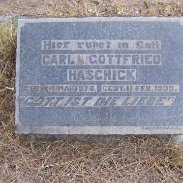 HASCHICK Carl Gottfried 1870-1939 