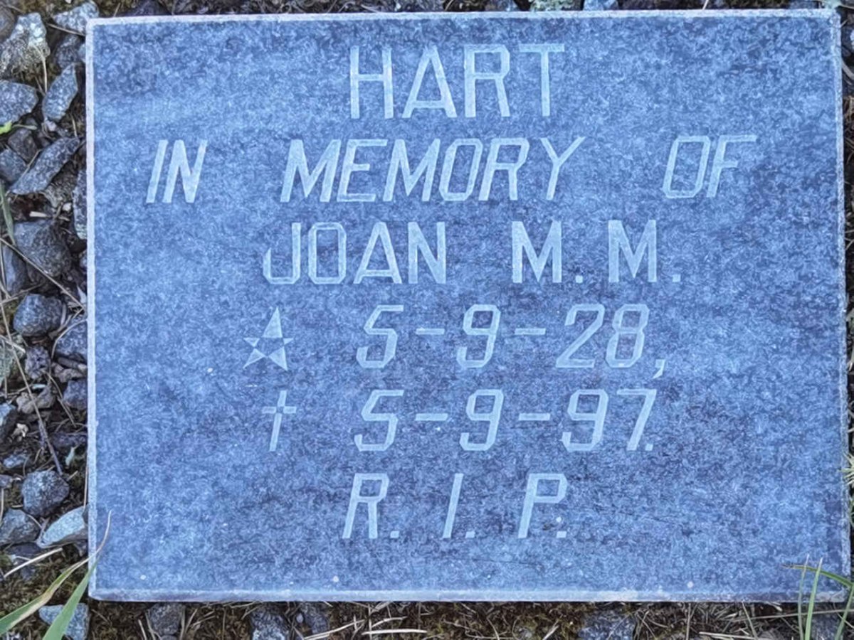 HART Joan M.M. 1928-1997