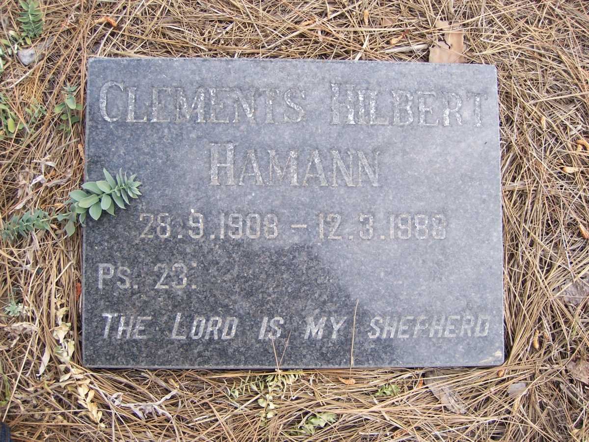 HAMANN Clements Hilbert 1908-1988 