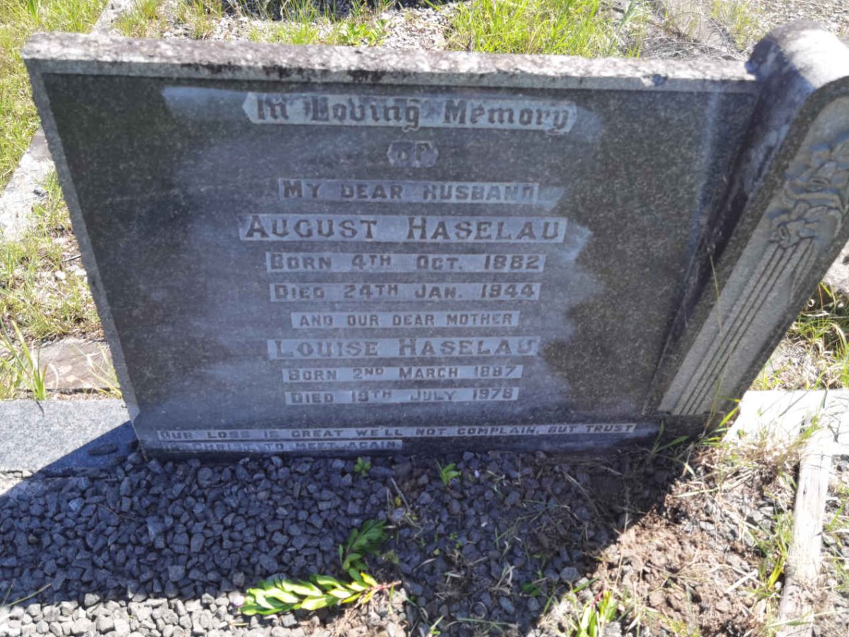HASELAU August 1882-1944 & Louise 1887-1978