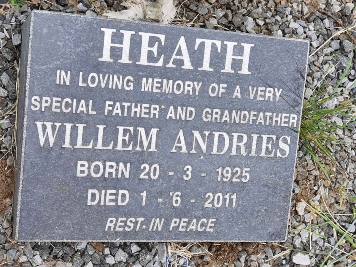 HEATH Willem Andries 1925-2011