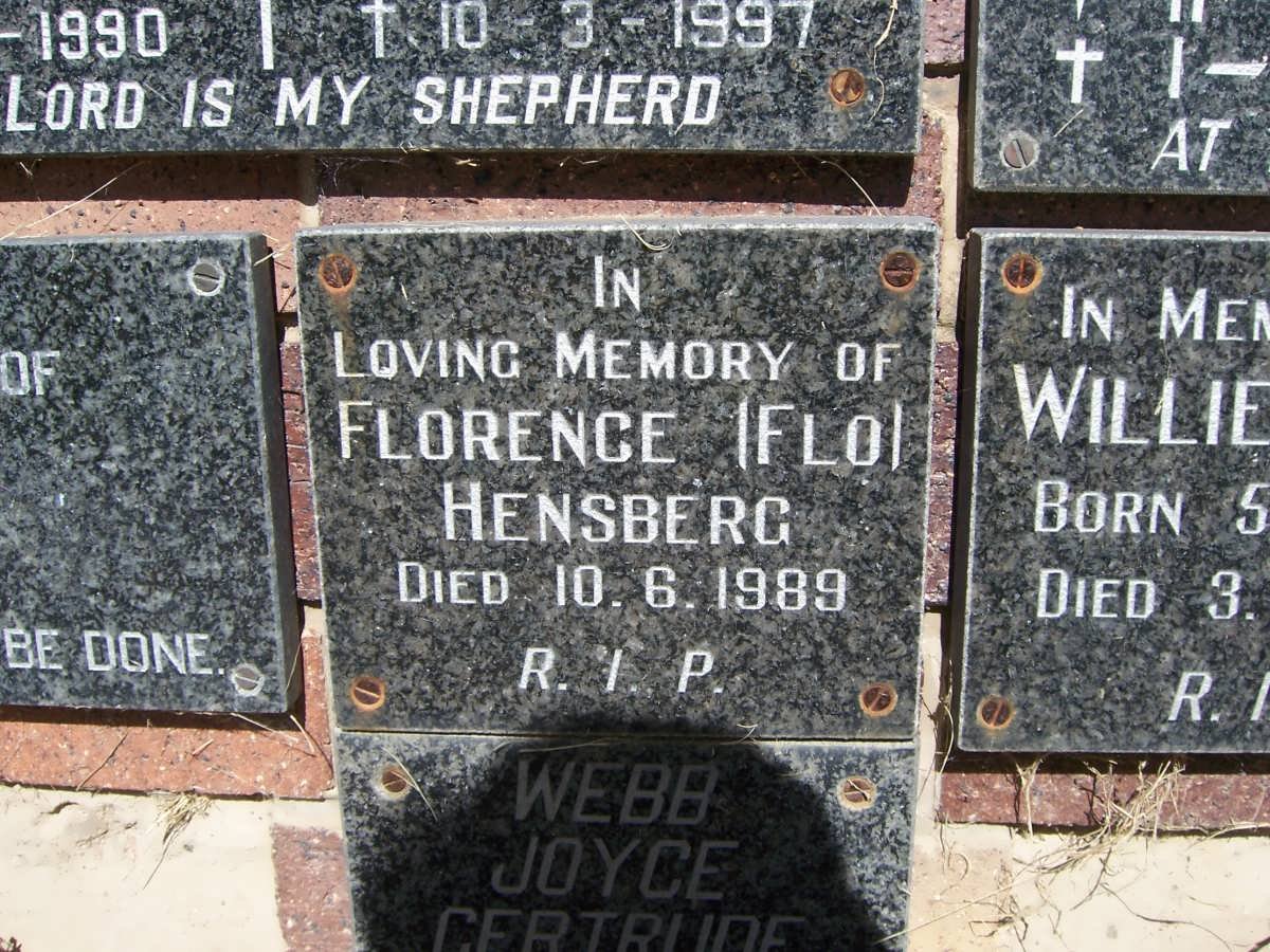 HENSBERG Florence -1989