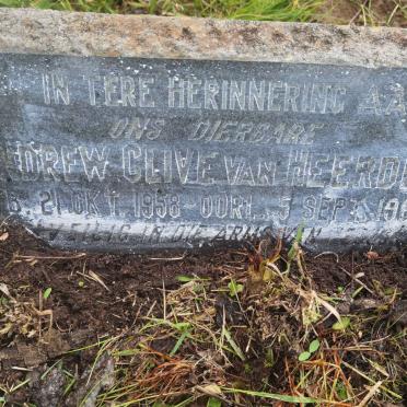 HEERDEN Andrew Clive, van 1958-1960
